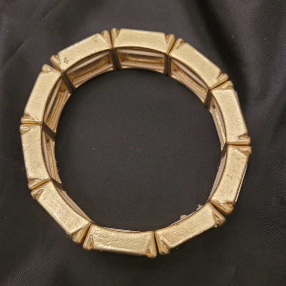 Gorgeous matte gold tone bracelet with smoky crystals - Picture 5 of 6